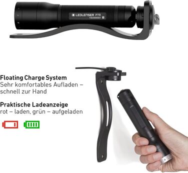 Ліхтарик Ledlenser P7R LED, акумуляторний, фокусування, 1000 люмен, 210 м, 40 годин, чорний