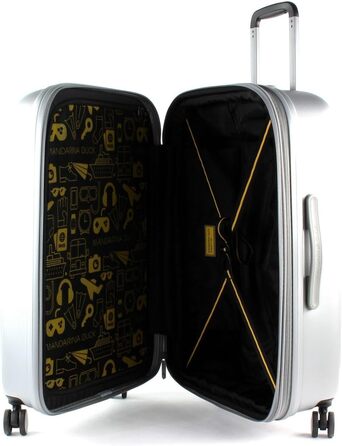 Валіза Mandarina Duck Logoduck на колесах, 45x69x32/35 см, срібляста