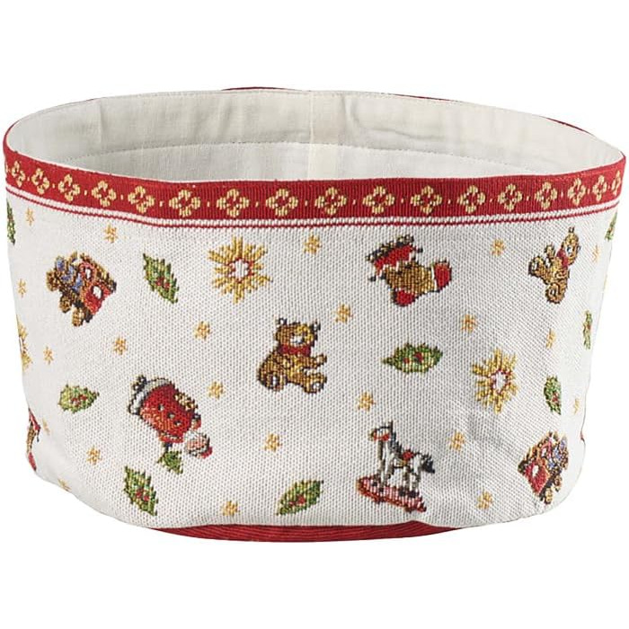 Кошик для хліба Villeroy & Boch Toy's Delight Gobelin, бавовна/поліестер, червоний/різнокольоровий, 15x23 см, можна прати в машинці