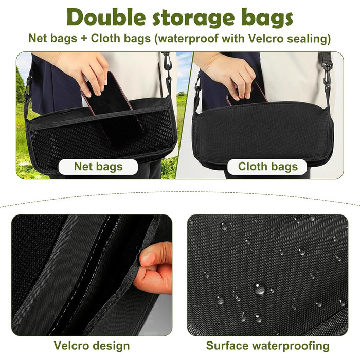 Складаний стільчик-підсвічник для кемпінгу та відпочинку на природі (чорний)