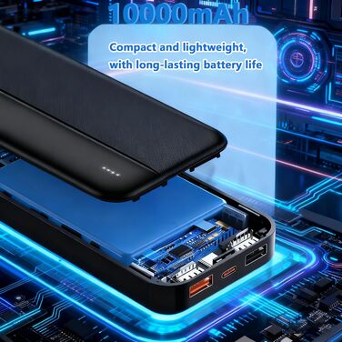 Powerbank 10000mAh для обігрівальної жилетки та одягу | UL2056 | Сумісний з жилеткою, штанами, термобілизною, чоловічий/жіночий | 5V/2A