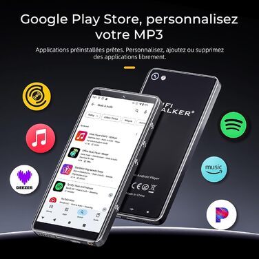 MP3 плеєр HIFI WALKER G7 Pro Android 13 160GB: Bluetooth, Wi-Fi, 5.2