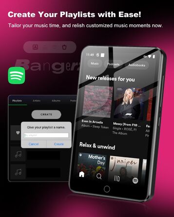 MP3 плеєр 80GB з Bluetooth та WiFi, 4.0