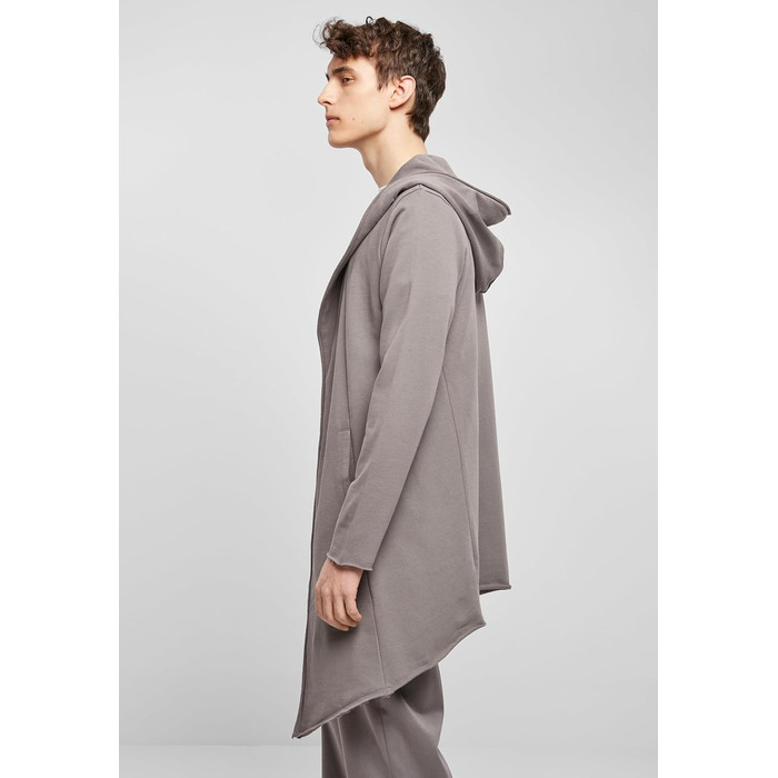 Кардиган чоловічий Urban Classics з капюшоном, відкритий край (4XL, асфальт)