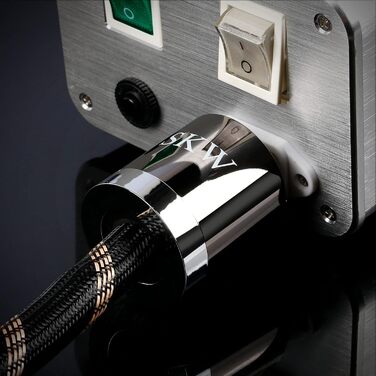 Hi-End мережевий кабель SKW Audiophile Schuko, силовий кабель живлення для сабвуфера, підсилювача, AV/DV систем (3м, чорний)