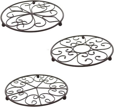 SIDCO Pot or Pan Trivets 3 x Round Table Protector Country House