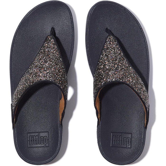 Шльопанці жіночі FitFlop Lulu Glitter Midnight Navy Mix, 43 EU - зручні з підтримкою склепіння стопи