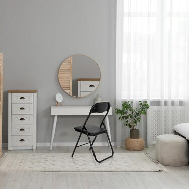 Складаний офісний стілець hjh OFFICE TUDELA, до 130 кг, чорний, м'яке сидіння, ПВХ