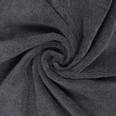Набір банних рушників Utopia Towels, 100% бавовна, 69 x 137 см, сірі, 4 шт. — м'які та гігроскопічні рушники для душу з петлею для підвішування