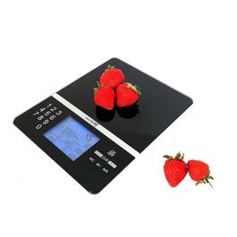 Розумні кухонні ваги smartLAB Diet 5 кг, цифрова дієтична вага для аналізу харчової цінності, чорна, для діабетиків