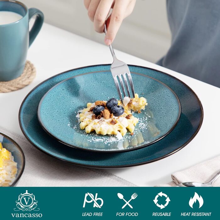 Набір супових тарілок Bubble 4 шт. з кераміки, 950 мл, для 4 осіб (Vancasso)