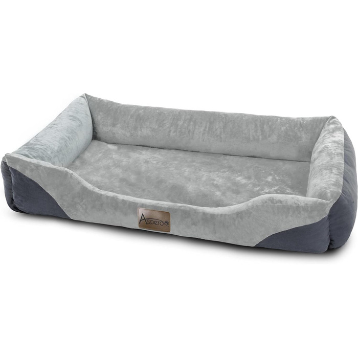 Ліжко для собак з високим бортиком - м'яке, зручне, для малих, середніх та великих собак. Розміри: 80x120, 70x100, 60x80, 40x50 см. Колір: сірий