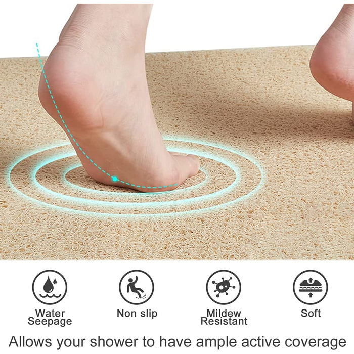 Walant shower mat square 53x53 cm beige