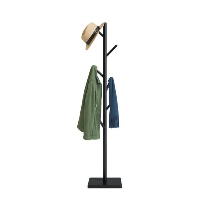 Relaxdays Bamboo Coat Rack with 8 Hooks