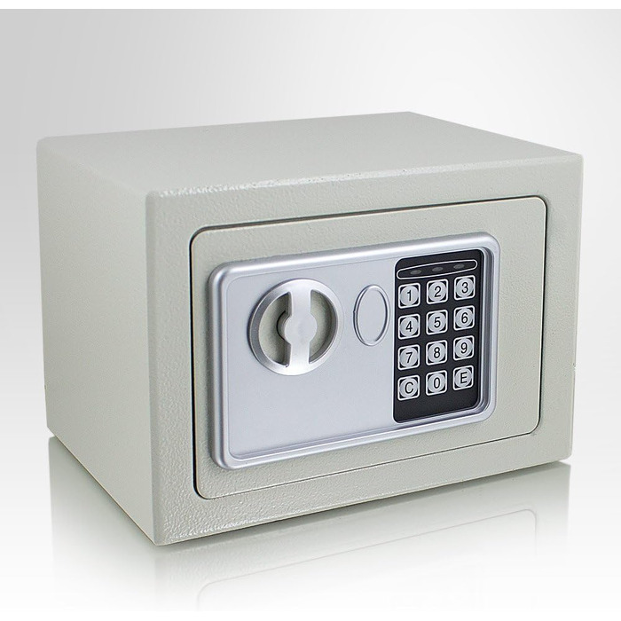 Електронний мінісейф Safe Tresor для стін - настінний сейф, сейф у шафу, світло-сірий