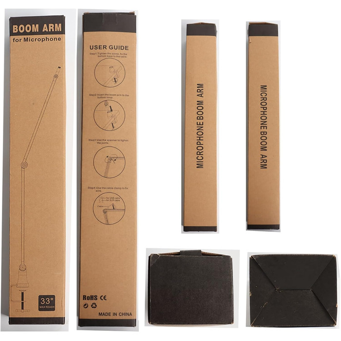 Кріплення для мікрофона на шарнірній стійці, регульоване, низькопрофільне для Blue Yeti, HyperX QuadCast, з адаптером 3/8' на 5/8'