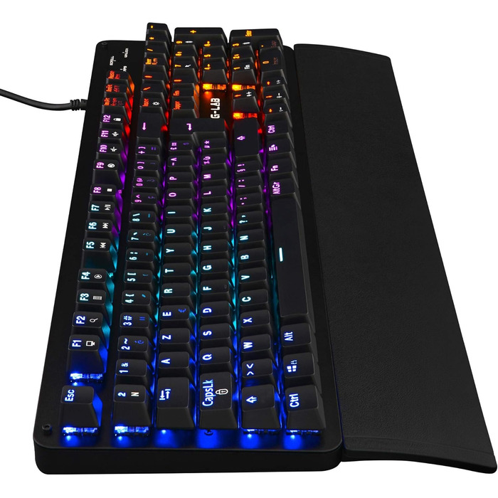 G-LAB Keyz Carbon-E RGB Механічна ігрова клавіатура (синій перемикач) чорна