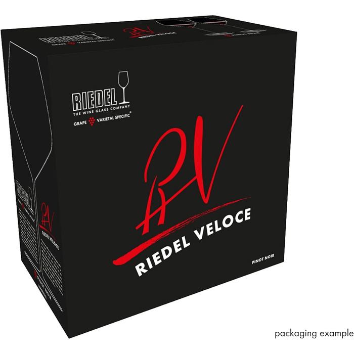 RIEDEL Veloce Pinot Noir/Nebbiolo Wine Glass Set, 2-Piece, Crystal Glass, premium machine-made