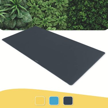 Leitz Канцелярський килимок для столу 80x40 см, антиковзкий, сірий (Velvet Grey) - для ноутбука, ПК, монітора, офісу та дому