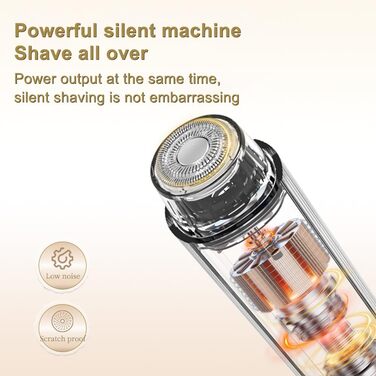 Електричний чоловічий та жіночий стайлер 2-в-1 з двома головками: для гоління та тример для бікіні. Вологостійкий, для обличчя, ніг, рук та під пахв.