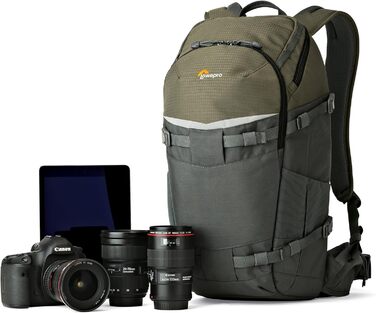 Рюкзак Lowepro Flipside Trek 350 AW - фоторюкзак для DSLR, об'єктивів, планшета та аксесуарів (сірий)