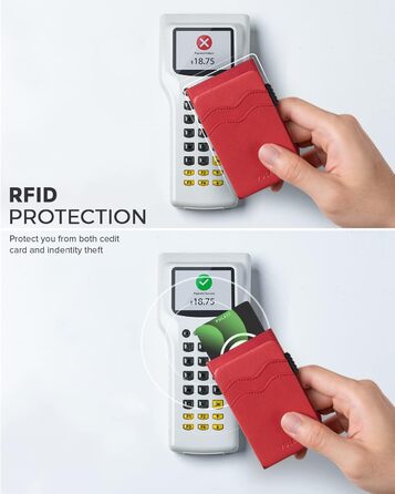 Гаманець VULKIT Slim з RFID захистом та відділеннями для карток (червоний Getaway Solids)