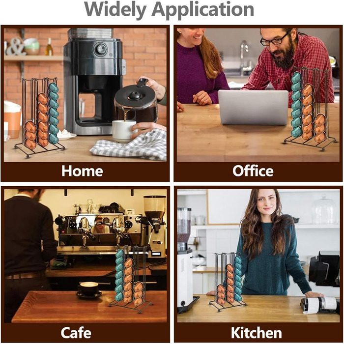 Тримач для капсул Nespresso Original MOLEDA (42 капсули), органайзер для кави, чорний