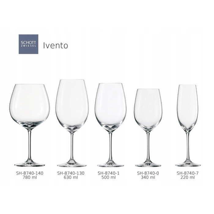 Келихи для червоного вина Schott Zwiesel Ivento, прозорі, 630 мл, 6 шт.
