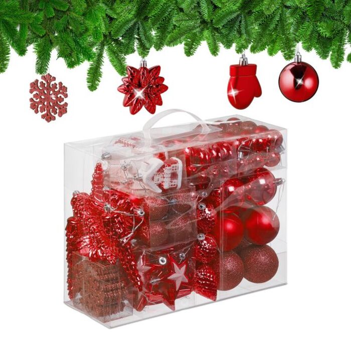 Relaxdays Set of 100 Christmas Baubles