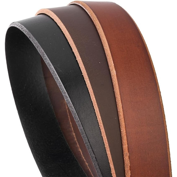 Чоловічий шкіряний ремінь: класичний джинсовий ремінь для чоловіків з подарунковою коробкою. Чорний колір, розмір L (32W-35W, 105 см)