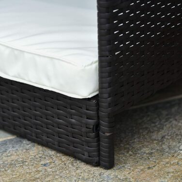 PawHut Лежанка для собак на вулицю з дахом, піднята лежанка для маленьких та середніх собак, прохолодна лежанка для домашніх тварин з металевим каркасом, подушка для вулиці, 69 x 98 x 70 см, кавово-коричневий колір