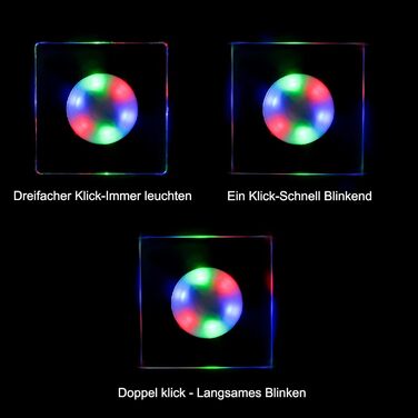 MEDOYOH Square Cool White LED Coasters for Drinks, ON/Off Switch Drink Coasters Set, Waterproof Coasters Glowing for Glasses Bottles Parties Weddings Bar Christmas (Colorful LED, 8-Piece Set)