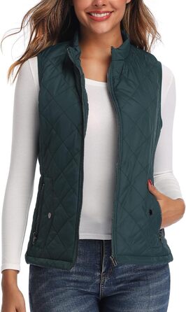 Жіноча жилетка LONGKING: легка, без рукавів, з капюшоном, для активного відпочинку, зелена