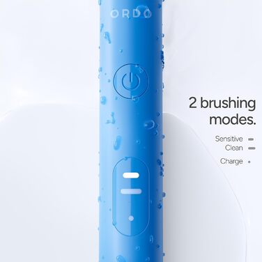 Електрична зубна щітка Ordo Sonic Lite Sky Blue: 35 000 імпульсів/хв, 2 режими, до 5 тижнів роботи, Smart-таймер, водонепроникна, USB-C