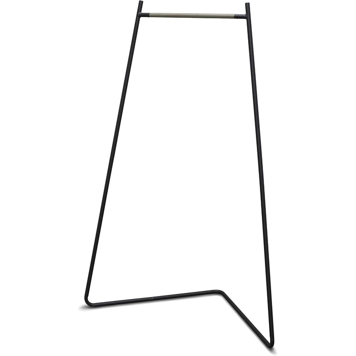 Iris Ohyama Stylish Clothes Rack, Ladder, Includes Hooks, Robust Frame, Non-Slip, For Bedroom, Studio, Closet, Space-Saving, Clothes Drying Rack, Easy Assembly, PI-O150 (Black, Folding)