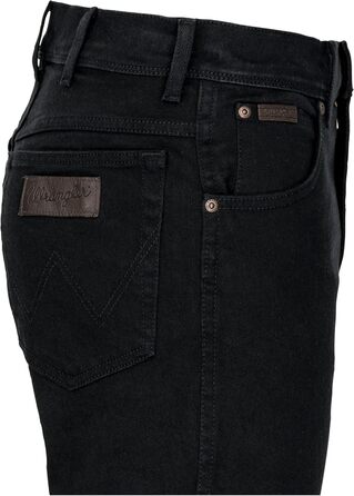 Джинси чоловічі Wrangler Texas Regular Fit Authentic Straight, еластичні, чорного кольору (42W/34L) + ремінь чорний