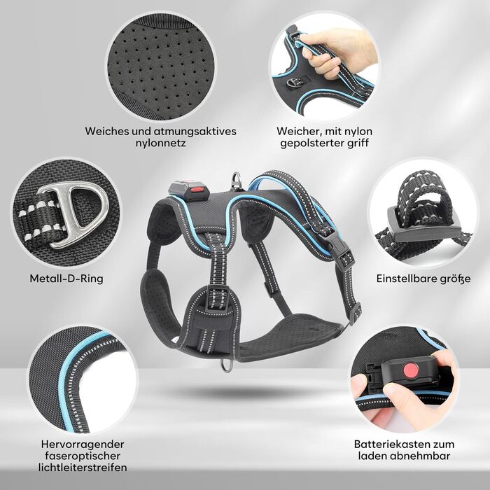 Нашийник для собак з екошкіри, перероблений, для великих та середніх собак, зелений (XS, синій)