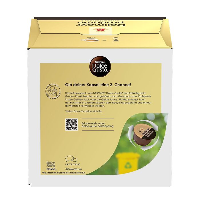 Кавові капсули NESCAFÉ Dolce Gusto Dallmayr Prodomo без кофеїну, 48 капсул (3 упаковки по 16 шт), 128 г