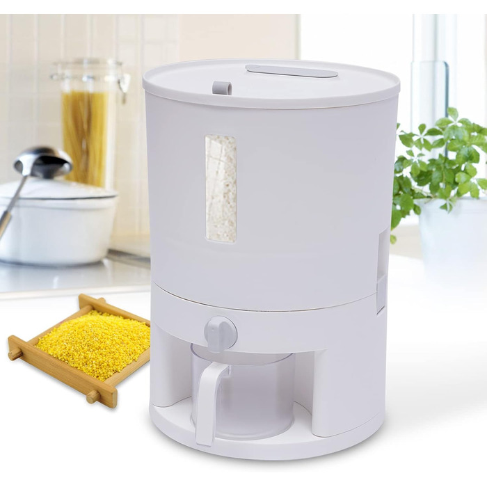 Travel Food Dispenser, Cereal Dispenser, Storage Containers, Dispenser Storage Box with Washable Cup, for Grains, Rice, Yellow Rice, Red Beans, etc., 20L