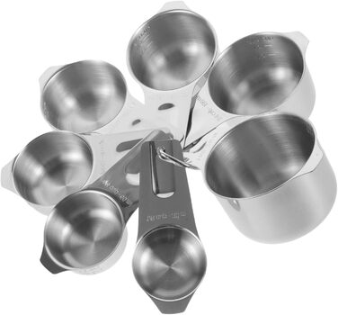 MAGICLULU 3-Piece Baking Tool Set, Paper Coffee Cups with Lids, Measuring Spoons, Bowl Holder Clips, Latte Glasses, Modern Adjustable Cutlery, Automatic Bottle Opener, Gold, Silver, Stainless Steel