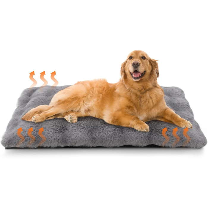 Самогріюча ковдра для тварин Wdmiya 90x60 см, для котів та собак, фланелева, без електроенергії, миюча, сіра L