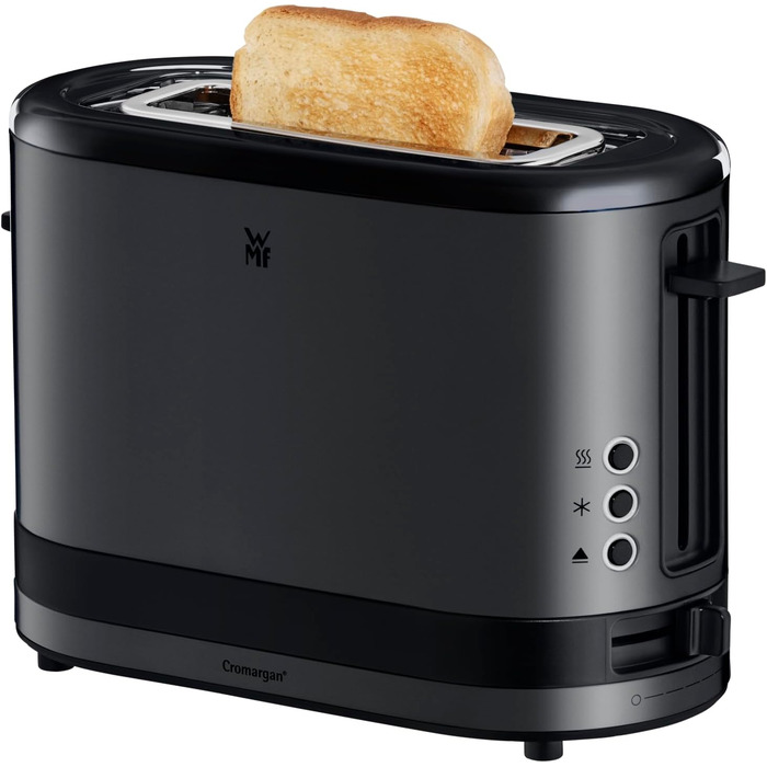 Тостер WMF Lono Silk з нержавіючої сталі, 2 слоти, XXL-насадка для бургерів, 7 рівнів підсмажування, LED-дисплей, знімний піддон для крихт, анти-відбитки, 900 Вт