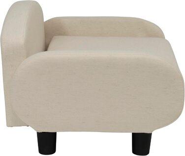 Софа для домашніх тварин Paws & Purrs, 80 см, низька спинка, знімний чохол для матраца (Еспресо / Вівсянка)