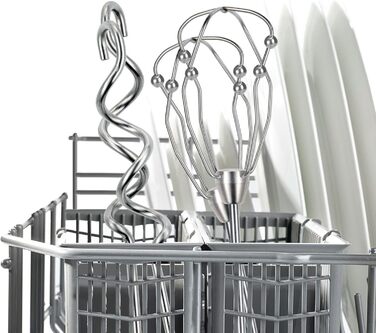 Bosch Hand Mixer Styline MFQ4835DE, 2x whisks, 2 stainless steel dough hooks, dishwasher-safe, 575 W, white