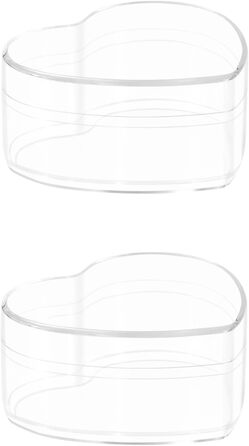 Круглі акрилові контейнери з кришкою, прозорі, 2 шт, 15x2,6 см, для зберігання солодощів, пігулок, нігтів, бісеру, дрібних прикрас