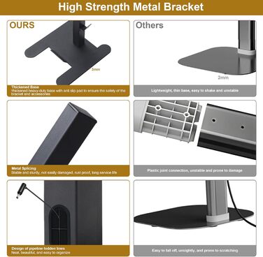 Підставка для пилососа OUTBROS, сумісна з Dyson V15, V12, V11, V10, V8, V7, V6, металева, чорна