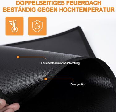 Килимок під гриль WOCVRYY 130x160 см: захист від вогню, повторне використання, антипригарний, легкий у чищенні