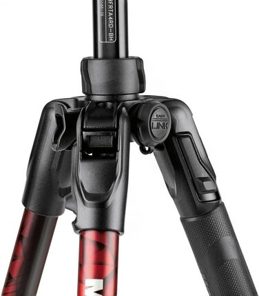 Алюмінієвий штатив Manfrotto Advanced Tripod з кулястою головкою (Twist Locks, червоний)