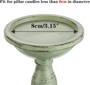 Sziqiqi 3-Piece Candle Holder Set, Candle Stand, Vintage Candle Holders, Lantern Holders Made of Metal, Candle Holders for Pillar Candles, Candle Stand Decoration for Wedding Party, Small+Medium+Large (Blue, Small+Large)