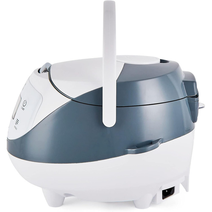 Yum Asia Panda Mini Rice Cooker with Ninja Ceramic Bowl and Advanced Fuzzy Logic (3.5 Cups, 0.63 Liters) 4 Rice Functions, 4 Multicooker Functions, 220–240V White / Grey